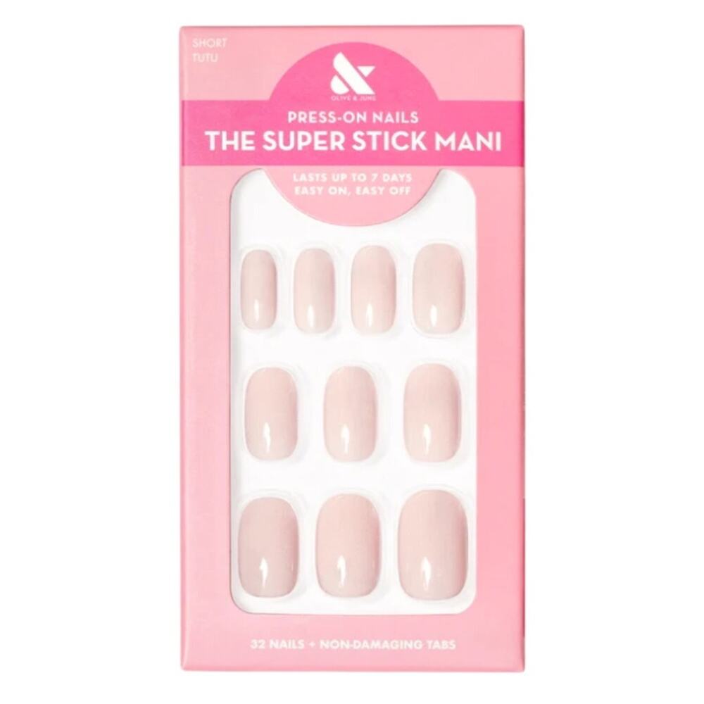 Olive and June‎ Press-on Nails-Tutu-Squavel-Short-No Glue Needed-New!